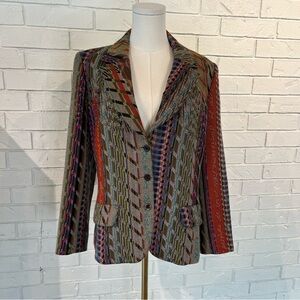 Vintage 90s y2k Christian Lacroix Bazar Funky Wool Blazer Jacket France 42